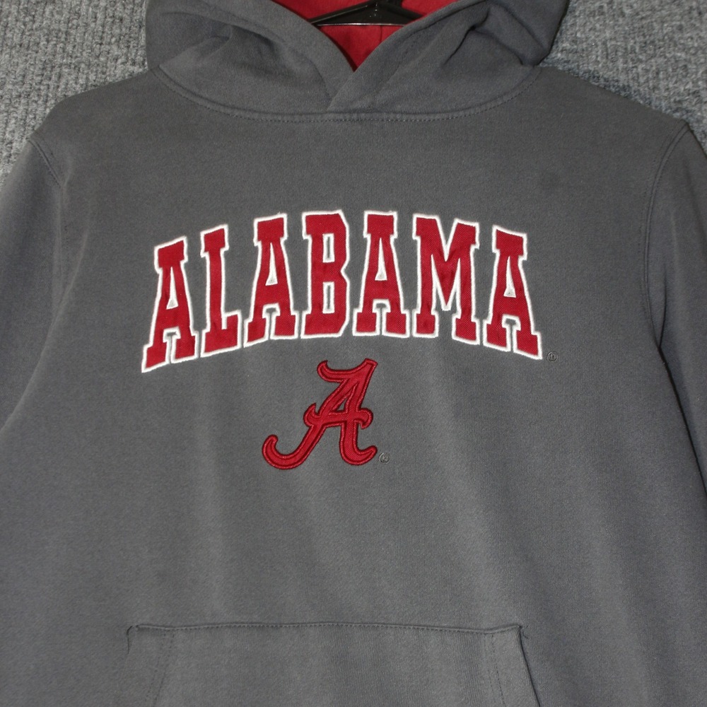 Alabama Colosseum Hoodie Kids L Gray Crimson Tide‎ Sweatshirt Pullover NCAA